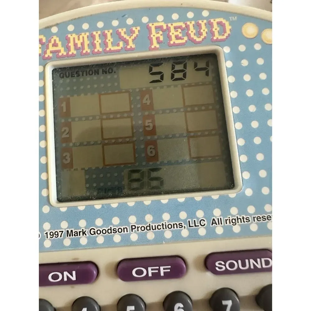 Vintage Family Feud Handheld Game w/ 1 Cartridge 1997 Tiger Electronics-Tested!